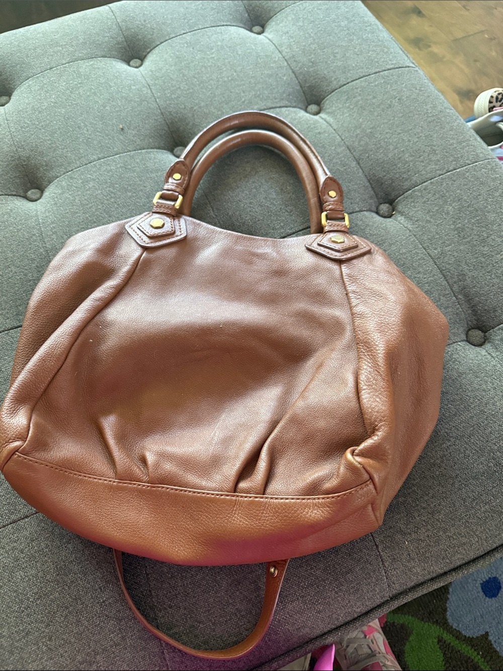 Marc By Marc Jacobs Brown Pebbled Leather Shoulder Bag